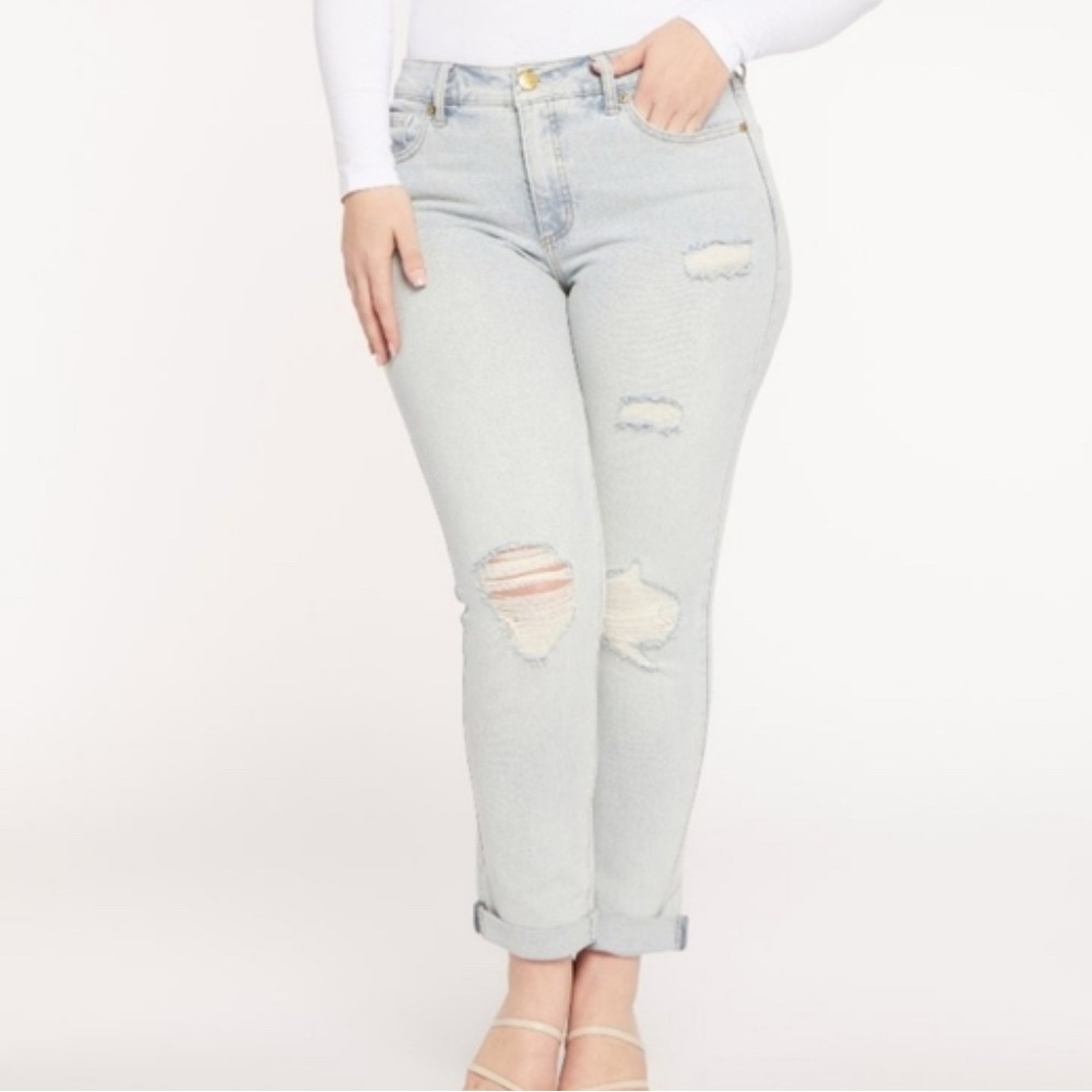 Seven7 Light Blue Distressed Women Jeans